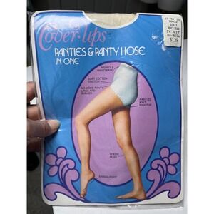 Vintage Cover-Ups‎ Panties & Pantyhose in One Size 2 Beige Tan NIP
